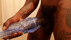 Hallelujah Johnson says, 'Masturbate this monster cock with fleshlight to huge cumshot.'