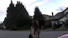 Victoria Sucks Guy's Cock in Car POV Public Spot