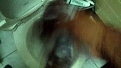 solo rubbing my big black cock with soap