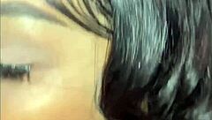 Ebony Babe Sneaks In For Doggystyle Fuck In Bathroom