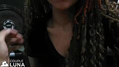 Brazilian Ebony Pretinha with Big Ass Dances Naked Brega Funk and Offers Pussy for Lots of Cock in Full on Red