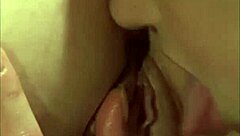 Amateur Lesbian Girl Intensely Licks Girlfriend's Pussy