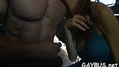 that gay guy gave a satisfying bareback blowjob