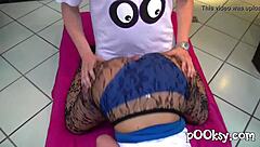 Look at this big ass in pantyhose, I'm sucking and deepthroating that cock