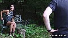 Frisky Sex Kitten Gulps Cumshot On Face