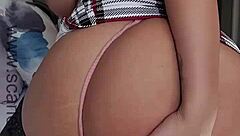 Hot teacher masturbates with toys.