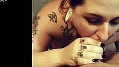 Ash Vonblack worships big black cock in pov blowjob session.