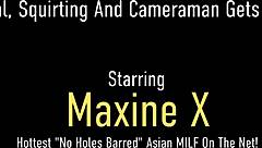 I drilled my huge boobed toy fucker maxine x's wet cunt with dildo to orgasm