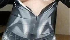 Asian cosplay girl masturbates pussy with vibrator 😈