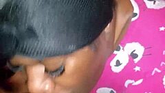 Sloppy bedtime blowjob on big black cock.