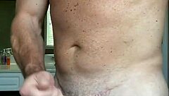 Massive Cumshot from Intense Jerking Session