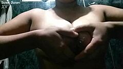 milf wife flaunts her tits on webcam