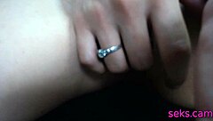 Petite latina babe teases shaved pussy