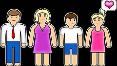 Stepbro looks at tits he could never score