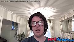 Valentina bianco sucks nerd cock in casting