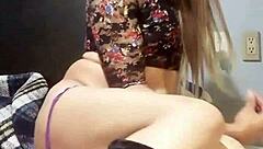 Mature Transsexual Shemale Masturbates Pussy And Anal Hole With Femdom Touch