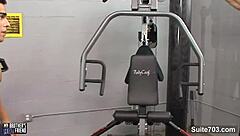 two gays fuck asses hard in the gym