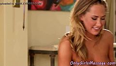 Lesbo Masseuse Seduces Client With Oiled Massage, Natural Tits, And Oral Pleasure.