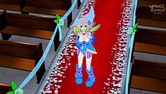 hey, check out this dark magician girl sensually masturbating in yu-gi-oh hentai 😏