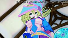 hey, check out this dark magician girl sensually masturbating in yu-gi-oh hentai 😏