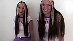 i finger simpson twin's pussy with rounded tits to orgasm