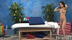 Intense Emotions Build During Sensual Massage Leading to Passionate Sex in Parlour