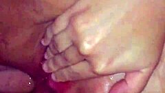 She's squirting from intense anal fucking.