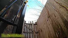 Ebony Babe Almost Caught Giving Blowjob Before Anal Outdoors