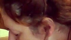 Sexy milf gives the best blowjob to monster cock.