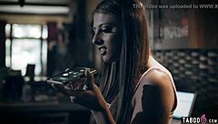 big butt teen catfished by teacher in garage deepthroat