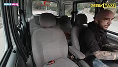 Blonde Sucks Monster Cock in Greek Fake Taxi Outdoors with Big Ass and Russian Twist