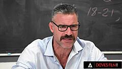 The College Slut Has Her Tight Pussy Destroyed by Her Pervert Teacher in Detention