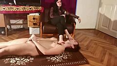 Petite teen 18+ teases stepbrother's cock with bare feet in hd