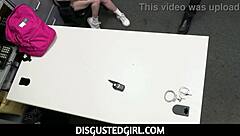 teen caught shoplifting gets backroom punishment with pov action