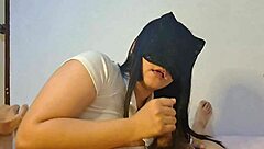 Asian Student Couple Receives Expert Homemade Massage with Intense Cock Stroking and Handjob.