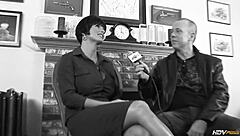 milf takes hard sucking and licking monster cock