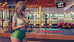 教练猛干健身美女狂野跨种族卡通内射。