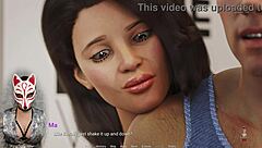 milf in 3d cartoon parody gives epic handjob in game