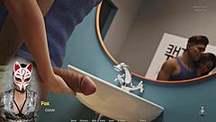 milf in 3d cartoon parody gives epic handjob in game