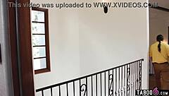 Double penetration gangbang with sad big boobs blonde Rebel Rhyder hurts.