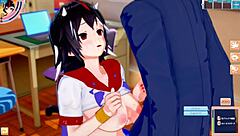 I can't stop rubbin Seija's big tits in this Touhou hentai! 3D CG anime is so hot.