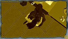 Bondage dance with bound movements