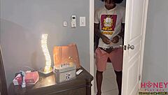 busty stepmom fucks pussy with joi toy then stepson does