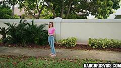 She climbs on board to ride his big cock.