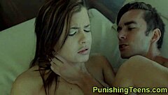 Cuffed Teen 18+Ager Banged In BDSM Group With Monster Cock.