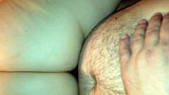 Wife rides reverse cowgirl to orgasm, then keeps going