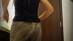 spying on milet, my girlfriend’s cute latina friend, in the bathroom.