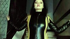 Latex diva in goddess femdom attire