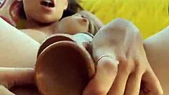 Solo Babe Enjoys Double Penetration Toys