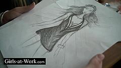 colleagues in lingerie have anal threesome